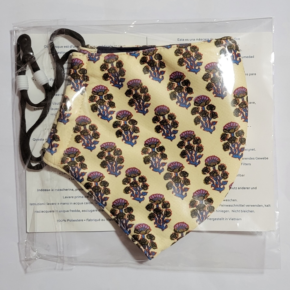 TORY BURCH New Reusable Two-Layer Mask Nose Wire Adjustable Ear Loops Filter Poc